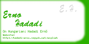 erno hadadi business card