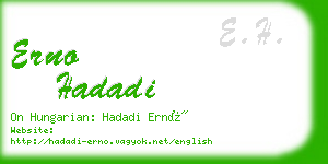 erno hadadi business card